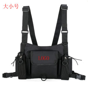 New Trendy Large And Small Tactical Functional Chain Chest Street Running Sports Fitness Outdoor Vest Bag