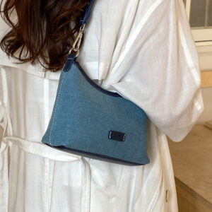 Summer Lightweight And Simple Denim Hobo 2026 New Fashion Versatile Commuter Work Single Shoulder Underarm Bag