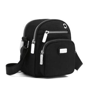 Waterproof Nylon Female Cell Phone Pocket Women Small Crobody Shoulder Ladie Pure Wallet Earphone Hole Meenger