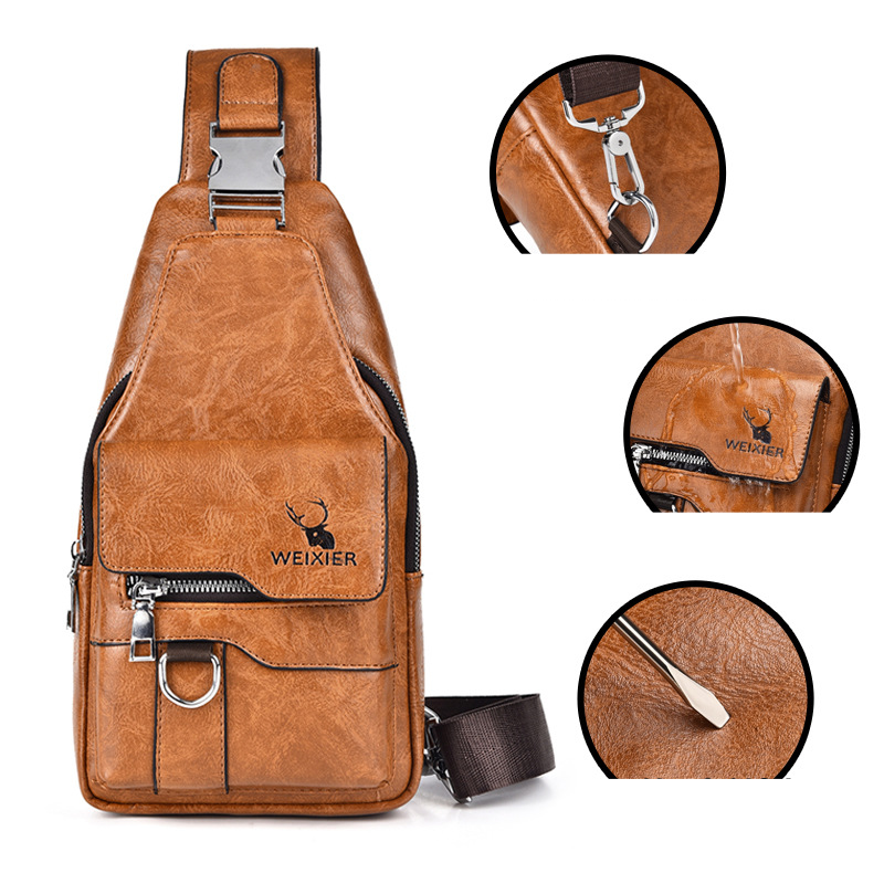 Shoulder Large Capacity Waterproof Men's Crossbody Bag - Image 4