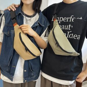 Solid Color Men’s 2026 Sports New Waist Shoulder Chest Bag Simple And Stylish Backpack