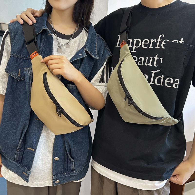 Solid Color Men's 2026 Sports New Waist Shoulder Chest Bag Simple And Stylish Backpack