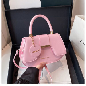 Cross-border Fashion 2026 New European And American Trendy Versatile Shoulder Bags Stylish Simple Solid Color Saddle Bag