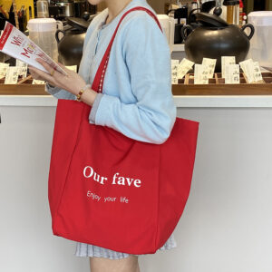 2026 New Ins Korean Style Letter Large Capacity Double-Sided Handb Tote For Women Casual Versatile Underarm Shoulder