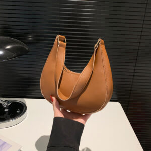 Niche Design Handbag 2026 Spring Summer New Fashion Casual Crescent Solid Color Underarm Shoulder Bag For Women
