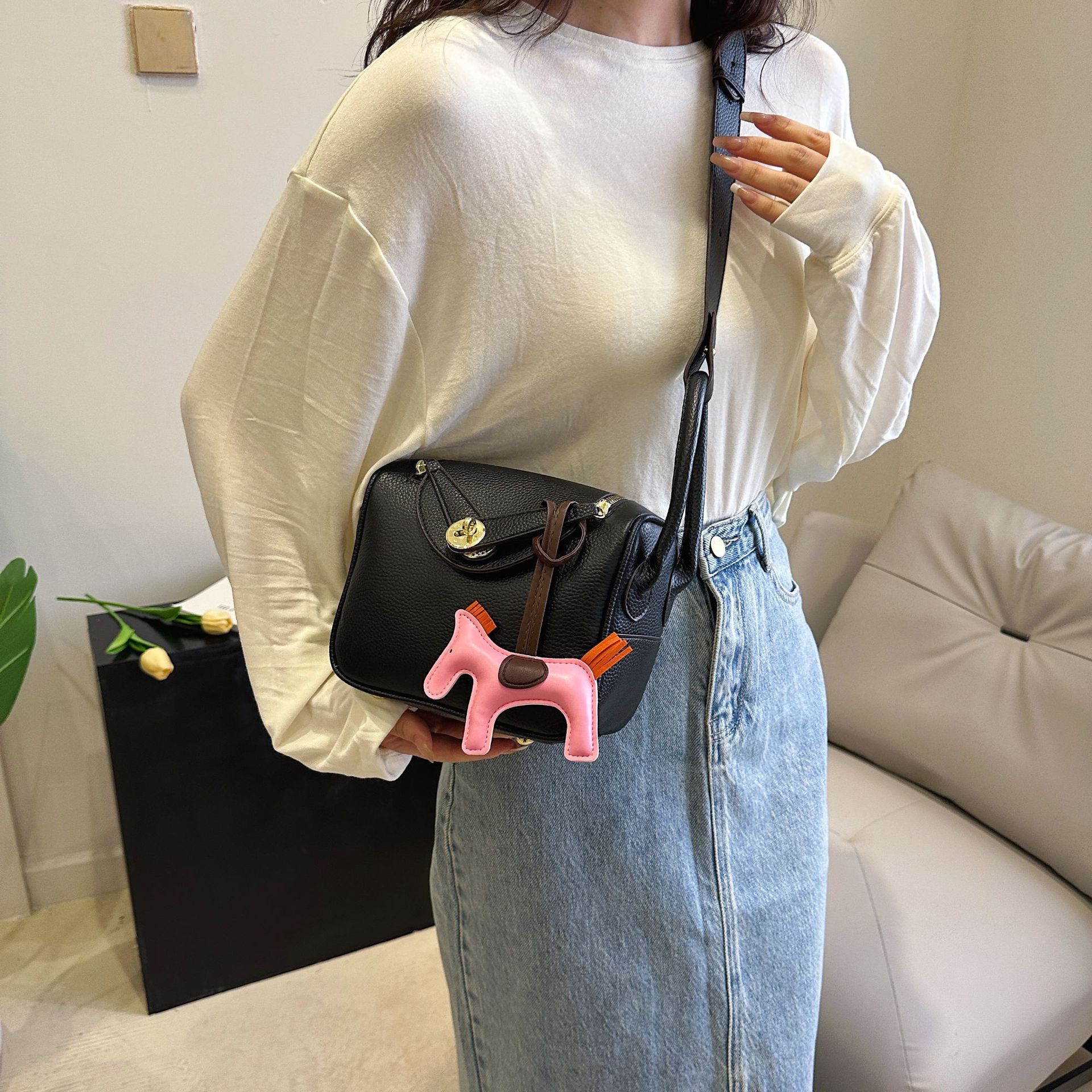 High-end quality PU mini small Lindy fashion crossbody doctor women's bag Bags - Image 4