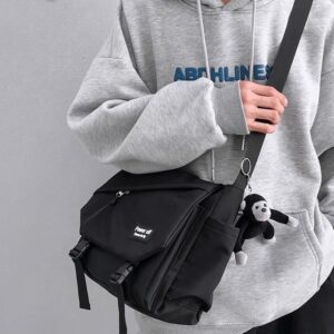 Men’s Trendy Brand Crossbody Large Capacity Japanese Style Workwear Messenger Bag for College Students Women’s Shoulder