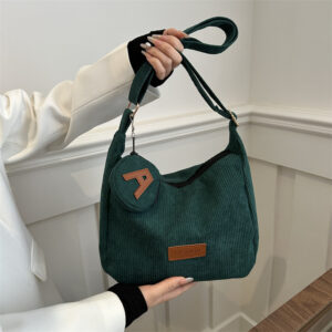 Korean Version Of Large Capacity Leisure 2026 Popular This Year. Solid Color Tutoring Single Shoulder Crossbody Tote Bag