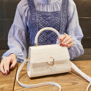 2026 New Crossbody Portable Small Square Versatile Hand Shoulder Women’s Crocodile Pattern Kelly Bag