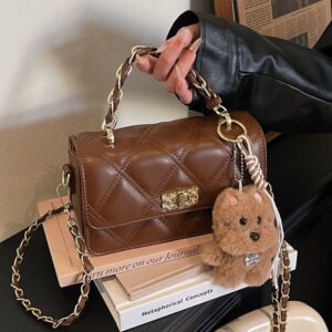 Vintage-style For Women, 2026 New Fashion Quilted Shoulder Bag, Versatile Chain Handbag, Crossbody Small Square Bag