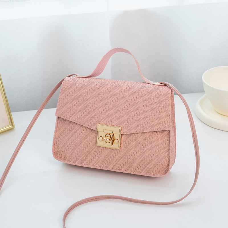 Fashion Embossed For Women Fresh Sweet Drawstring Crossbody Shoulder Small Square Bag - Image 8