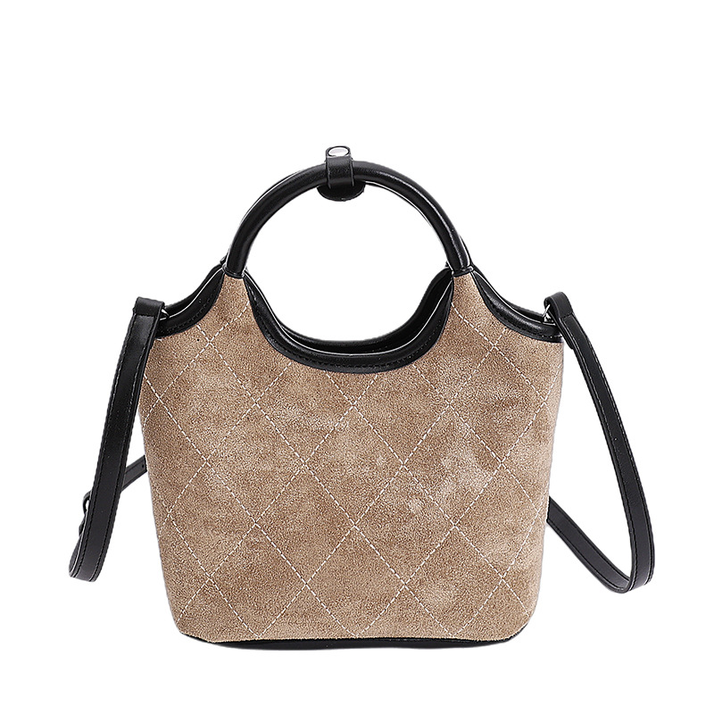 Light Handheld Bucket For Women 2026 Autumn New Fashion Plaid Shoulder Commuting Versatile Crossbody Bag - Image 7