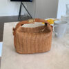Brown woven bag
