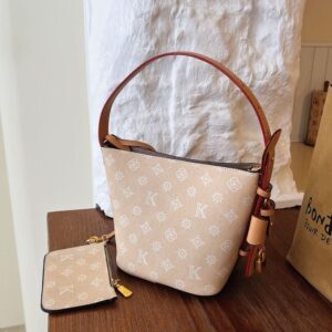 Elegant French-style Fashion Printed Handbag For Women, 2026 Summer New Vintage Shoulder Bag, Crossbody Bucket Bag
