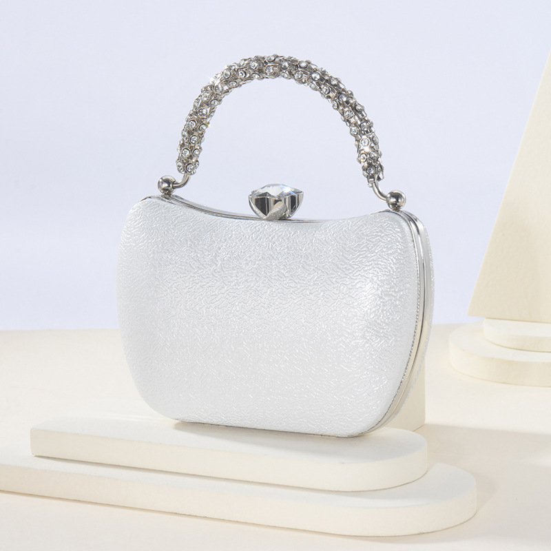 Elegant Socialite Evening Street Fashion Diamond-Encrusted Handbag Chain Dress Bag - Image 4