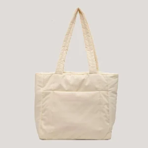 Same Style As Blogger New Cotton Material Tote Bag Women College Students Canvas Bags Nylon Handbag Street Dressing