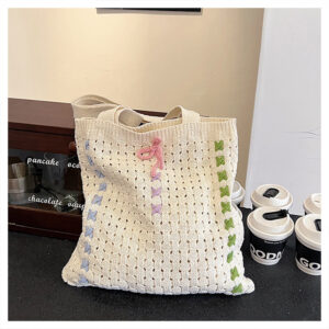 Korean Style Trendy Woven 2026 New Textured Fresh Shoulder Crossbody Fashionable Women’s Bag