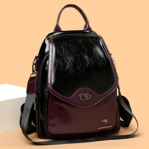Spliced High-Quality Texture For Women, New Trendy Large Capacity Shoulder Bag, Fashionable Travel Backpack