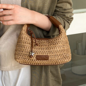 Small Women’s For Summer 2026, New Trendy Ladies’ Straw Simple And Textured Shoulder Bag, Crossbody Bag With A High-end