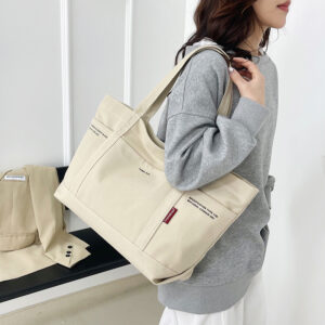 Korean Style High-End Canvas 2026 Autumn Winter New Fashion Versatile Large Capacity Commuter Lightweight Shoulder Tote