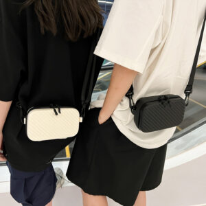 Men’s Fashionable Trendy Small Square Shoulder Hard Shell Structured Crossbody Bag For Men