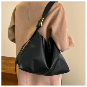 Large Capacity Shoulder PU Leather Messenger Commuting Casual Use Underarm Trendy Bag Handbag 250224