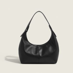 Trendy Korean Style Single Shoulder Underarm Dumpling Autumn Winter Commuter Versatile Women’s Bag Ladies Handbag Black