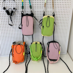Color Blocked Japanese Style Sports Lightweight Outdoor Handbag Shoulder Crossbody Phone Bag Umbrella Water Bottle