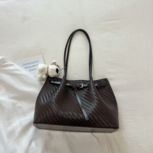 Classic Timeless Tote 2026 New Model, Coffee-colored Vintage Woven Bag, Elegant And Simple Large Handbag For Women