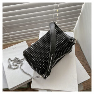 2026 New High-end Stylish Full Rhinestone Shoulder Fashionable Casual Versatile Chain Crossbody Simple Women’s Bag