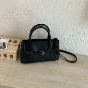 Vintage Lychee Pattern High-End Handbag 2026 New Design Fashionable Commuter With Belt Buckle Decoration Crossbody Bag