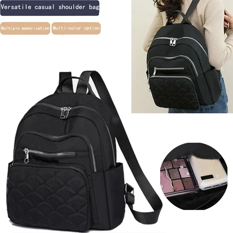 Oxford Cloth Nylon Travel Backpack Womens Casual Fashion Canvas Student Bag 250509