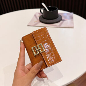 Niche Crocodile Pattern Card Holder For Women, Compact Multi-Card Slot Accordion Style, Exquisite High-End Portable