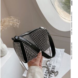 2026 New High-end Stylish Full Rhinestone Shoulder Fashionable Casual Versatile Chain Crossbody Simple Women’s Bag