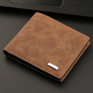 Short Wallet With Zipper, Retro Men’s Wallet, Dollar Bag, Multi-card Soft Leather Wallet.