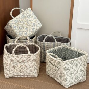Cross-Border French Vine New High-Value Lightweight Snack Storage High-End Portable Floral Laundry Basket