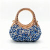 Rose gold bag + blue diamond