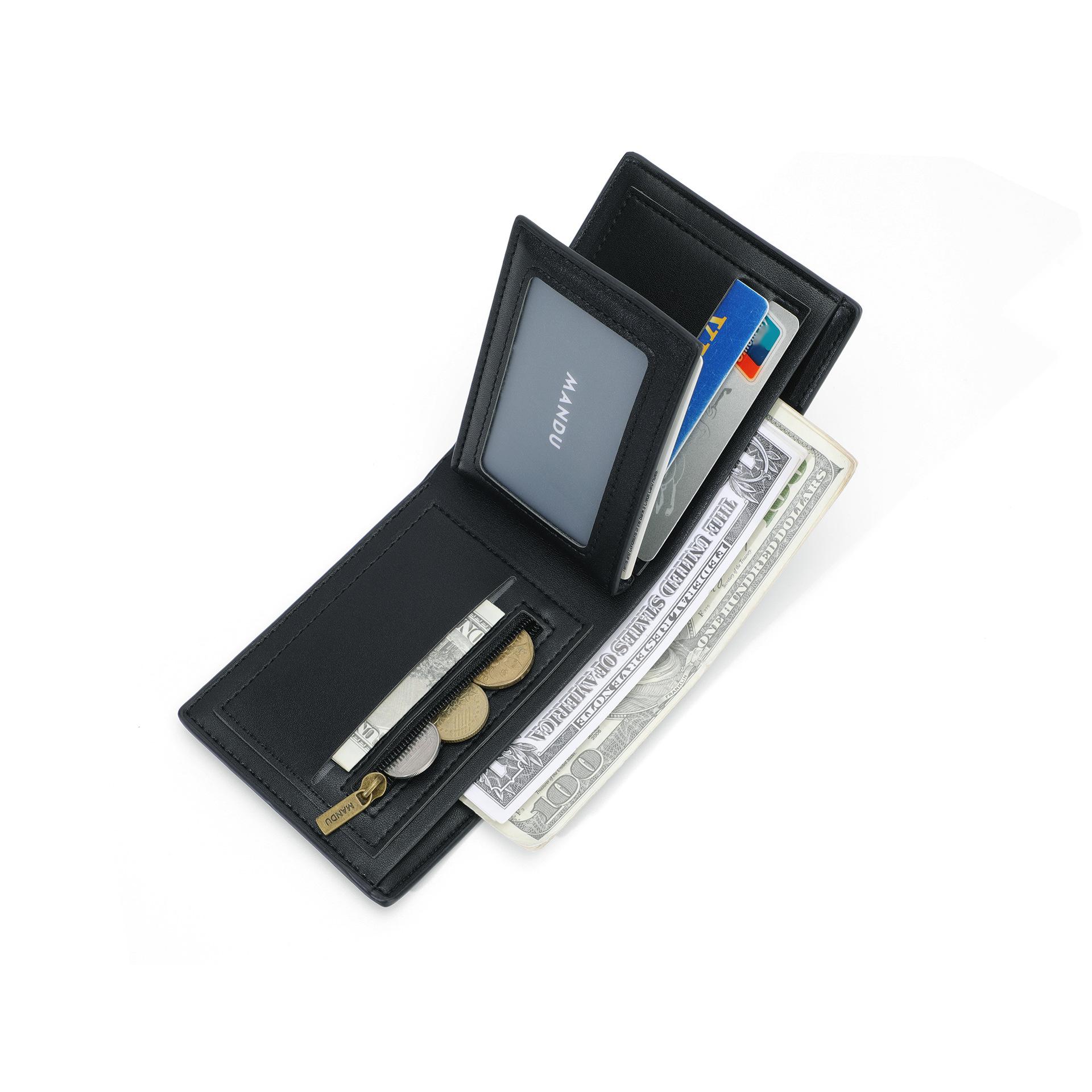 MANDU 2026 New Plaid Men's Large Capacity Wallet RFID Card Bag Male - Image 5