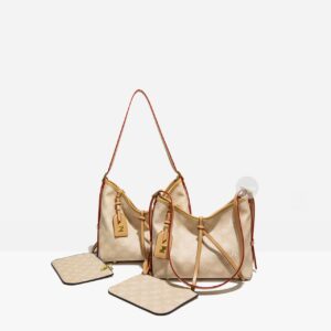 Women’s Crossbody Color Block Luxury Underarm Tote Shoulder Shopping Bag New Monogram Design