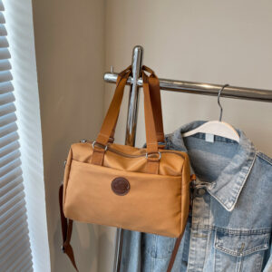 Casual Sports Fitness Large Capacity Brown Pillow For Women 2026 New Versatile Canvas Tote Crossbody Bag