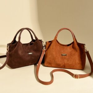 Fashionable Suede High-end Handbag, Simple Tote Bag, Versatile Crossbody Bag