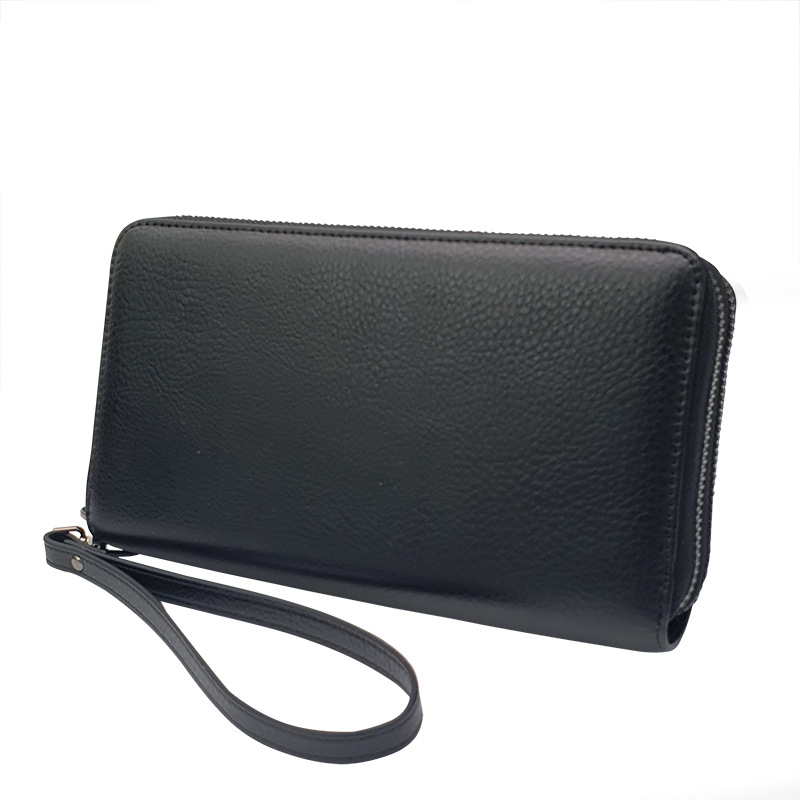 Genuine Leather Wallet Large Capacity Clutch Mobile Phone Coin Purse Men's Bag - Image 2