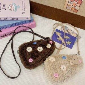 Fluffy Cheese Bag For Women – Cute Crossbody Phone Purse With Soft Plush Material, Lightweight & Stylish, Multiple