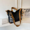 Canvas Bag Black with Pendant