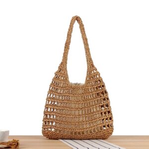 Large-capacity Hollow Straw Simple And Versatile Underarm Shoulder Seaside Holiday Tote Bag