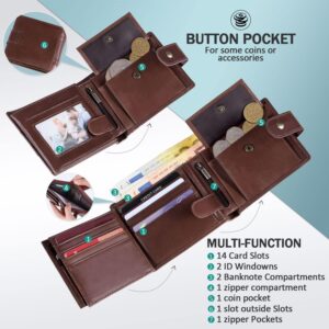 High Quality Men’s Anti-theft Leather Wallet, Short With Multiple Card Slots, Zero Wallet
