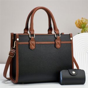 Simple casual handbag fashion contrast color mother and child bag large capacity women’s suit