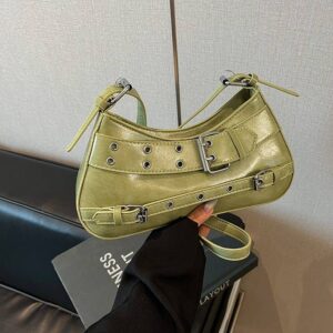 Trendy Urban Crossbody For Women – Stylish Underarm Shoulder Bag With Zipper Closure, Small PU Handbag In Blue, Beige,