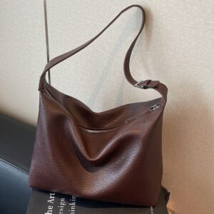 Vintage-Inspired Oversized Tote – Soft PU Shoulder Bag For Women (Multiple Colors, Spacious Zip-Top, Structured Design,