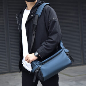 Street men’s shoulder large capacity waterproof crossbody couple fashion casual messenger bag